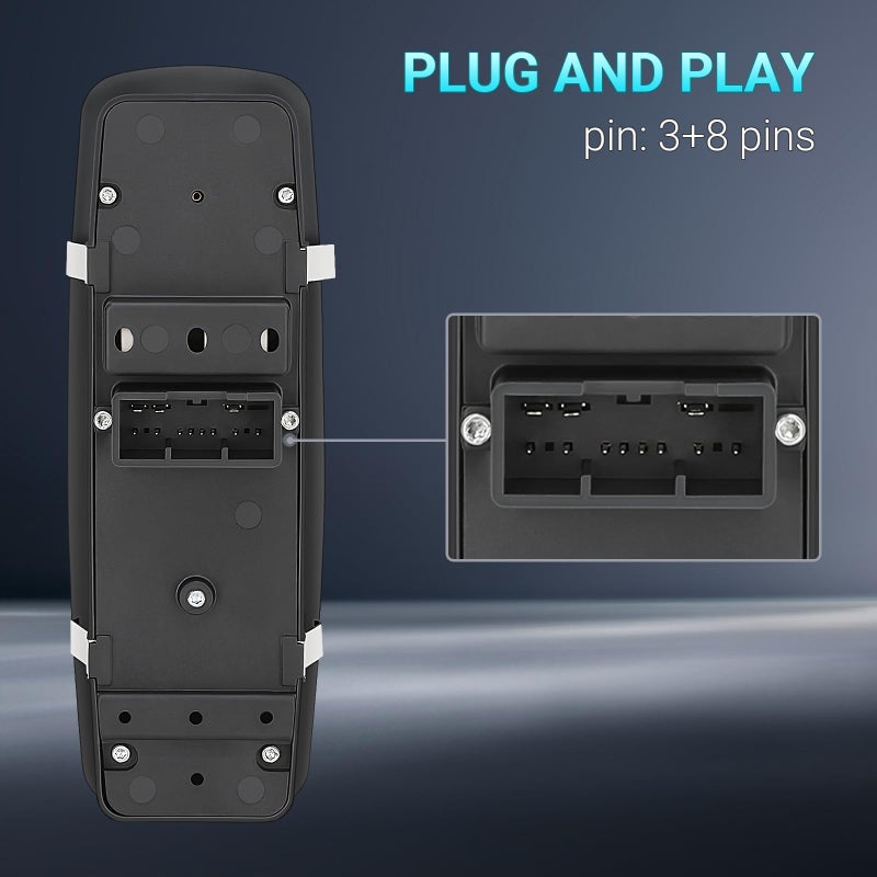 Yikesai Driver Side Power Master Window Switch - Compatible with 2015-2017 Chrysler 200, 2011-2020 Chrysler 300, 2011-2019 Dodge Charger, 2016-2022 Ram 1500 2500 3500, 2011-2021 Jeep Grand Cherokee 68231805AA - Image 2